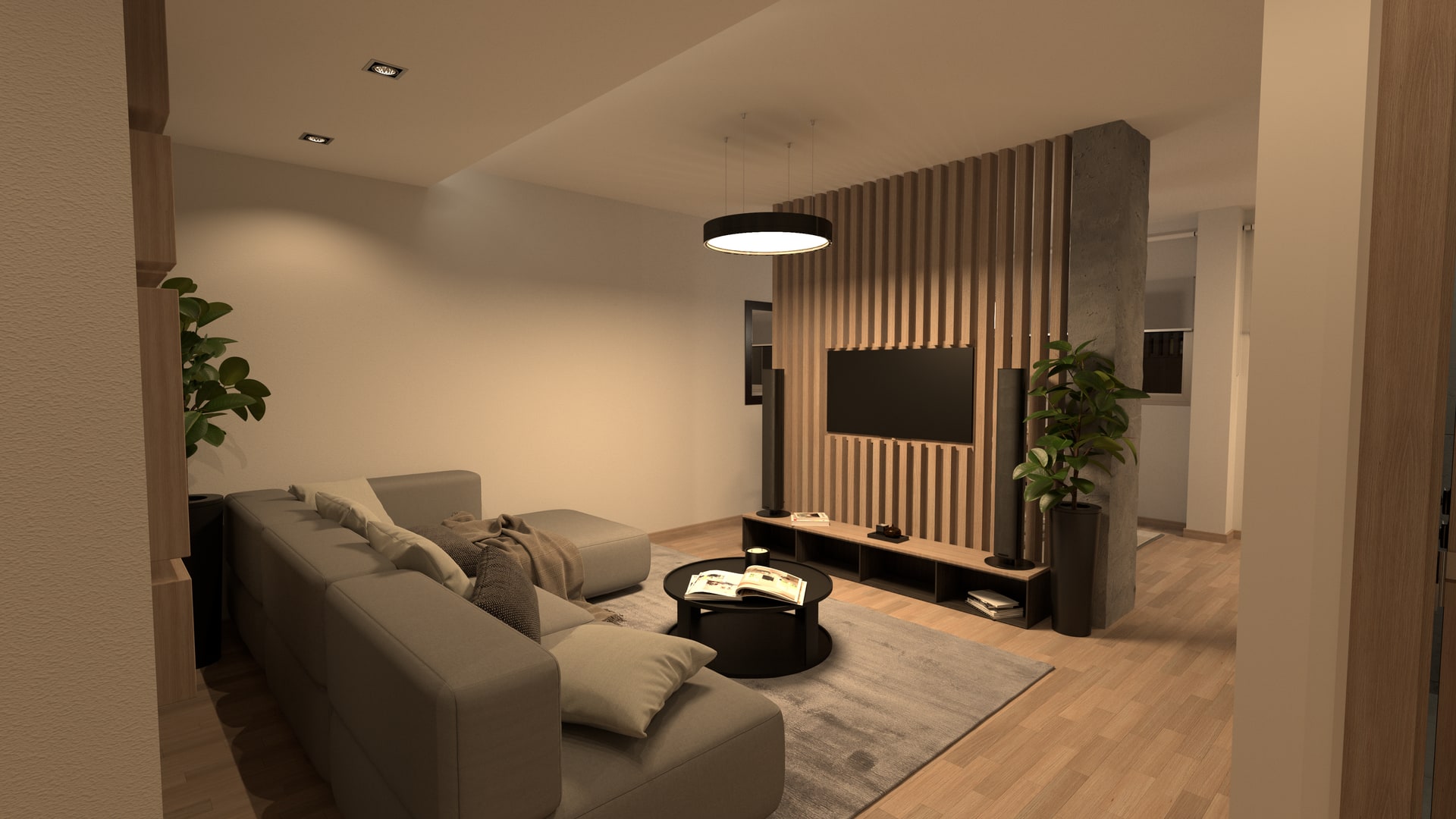Living Room — Night, view 1